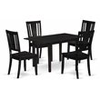 Pemberly Row 5-Piece Rectangular Dining Set in Black Finish