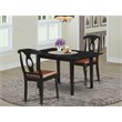Pemberly Row 3-Piece Faux Leather & Wood Dining Set with Black Finish
