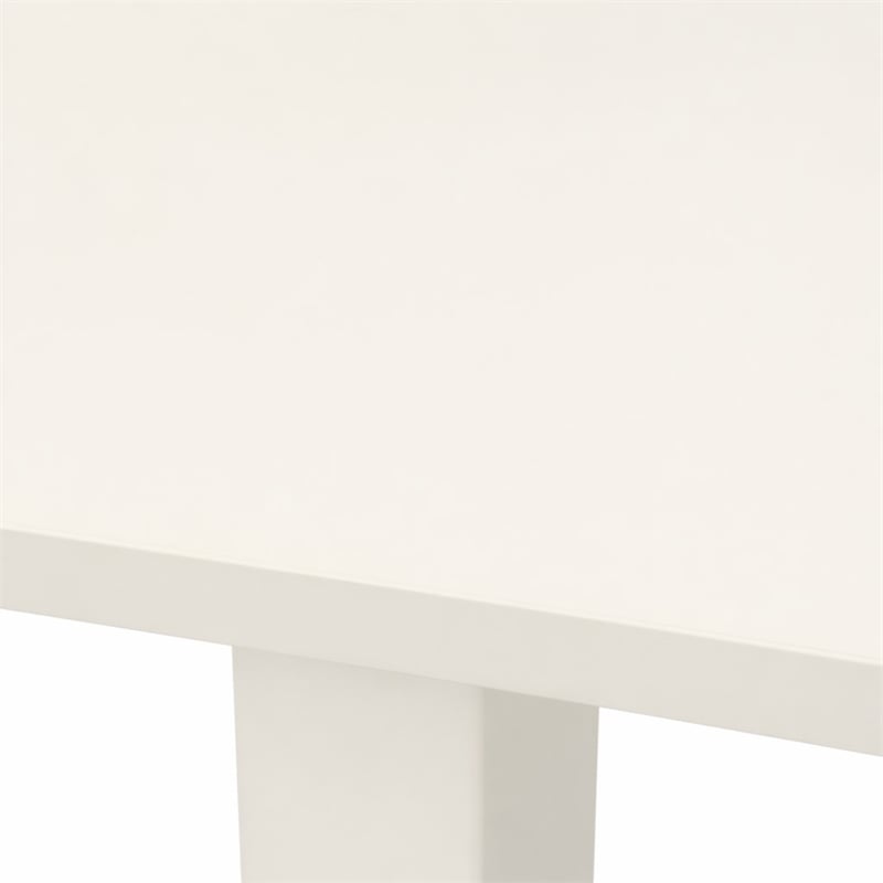 Pemberly Row 5-Piece Wood Dinette Set with Button-Tufted Chairs in White