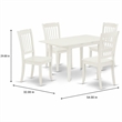 Pemberly Row 5-Piece Rectangular Wood Dining Set in Linen White Finish