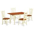 Pemberly Row 5-Piece Wood Dining Set in Buttermilk and Cherry Finish