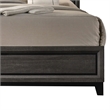 Pemberly Row Full Size Panel Bed in Gray and Black Wood Finish
