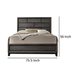 Pemberly Row Full Size Panel Bed in Gray and Black Wood Finish