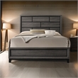 Pemberly Row Full Size Panel Bed in Gray and Black Wood Finish