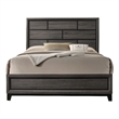 Pemberly Row Full Size Panel Bed in Gray and Black Wood Finish