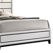 Pemberly Row Full Size Panel Bed in White and Black Wood Finish