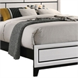Pemberly Row Full Size Panel Bed in White and Black Wood Finish