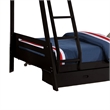 Pemberly Row Twin over Full Bunk Bed with Ladder and 2 Drawers in Black