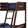 Pemberly Row Twin over Full Bunk Bed with 2 Drawers in Espresso Brown