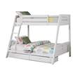 Pemberly Row Twin over Full Bunk Bed with Ladder and 2 Drawers in White