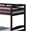 Pemberly Row Twin Bunk Bed with Arch Slat Design in Espresso Brown