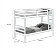Pemberly Row Twin Bunk Bed with Arch Slat Design in Espresso Brown