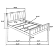 Pemberly Row Queen Bed with Channel Tufted Headboard in Dark Brown