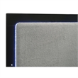 Pemberly Row King Bed with LED Tall Headboard in Gray and Black
