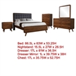 Pemberly Row 5 Piece Queen Bedroom Set in Walnut Brown and Dark Gray