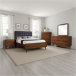 Pemberly Row 5 Piece Queen Bedroom Set in Walnut Brown and Dark Gray