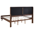 Pemberly Row 4 Piece King Bedroom Set in Walnut Brown and Dark Gray