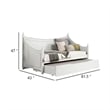 Pemberly Row Twin Daybed with Trundle and Molded Details in White
