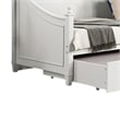 Pemberly Row Twin Daybed with Trundle and Molded Details in White