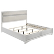 Pemberly Row 5 Piece California King Bedroom Set in Glam White