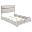Pemberly Row 5 Piece Full Bedroom Set with Glitter Accent in White