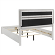 Pemberly Row 5 Piece Full Bedroom Set with Glitter Accent in White