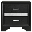 Pemberly Row 4 Piece King Storage Bedroom Set with Glitter in Black