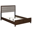 Pemberly Row 4 Piece Queen Bedroom Set in Gray and Walnut Brown