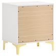 Pemberly Row 4 Piece Queen Bedroom Set in White with Gold Accents