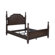 Pemberly Row 4 Piece California King Poster Bedroom Set in Dark Oak Brown