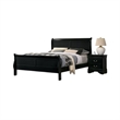 Pemberly Row 4 Piece Queen Sleigh Bedroom Set in Classic Black