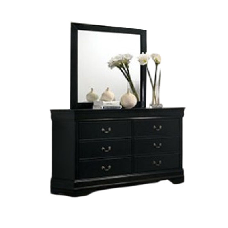 Pemberly Row 4 Piece Queen Sleigh Bedroom Set in Classic Black