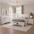 Pemberly Row 5 Piece California King Storage Bedroom Set in White