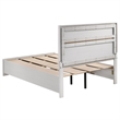 Pemberly Row 5 Piece Full Storage Bedroom Set with Glitter in White