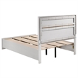 Pemberly Row 5 Piece Full Storage Bedroom Set with Glitter in White