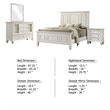 Pemberly Row 4 Piece Queen Panel Bedroom Set in Cream White Wood
