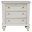 Pemberly Row 4 Piece Queen Panel Bedroom Set in Cream White Wood