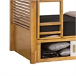 Pemberly Row Twin over Twin Bunk Bed with Storage in Light Oak Brown