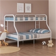 Pemberly Row Twin over Full Metal Bunk Bed with Ladders in White