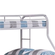 Pemberly Row Twin over Full Metal Bunk Bed with Ladders in White