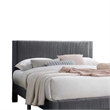 Pemberly Row Full Bed with Underbed Drawer in Dark Gray Corduroy