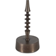 Pemberly Row 10 Inch Round Accent Table in Ribbed Bronze Iron
