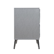 Pemberly Row 26 Inch Nightstand with 2 Ribbed Drawers in Smooth Gray