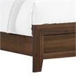 Pemberly Row Full Bed with Nailhead Upholstered Headboard in Cherry Brown