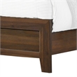 Pemberly Row King Bed with Nailhead Upholstered Headboard in Cherry Brown