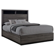Pemberly Row 4 Piece King Bedroom Set in Two Tone Gray and Black