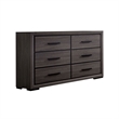 Pemberly Row 4 Piece King Bedroom Set in Two Tone Gray and Black