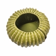 Pemberly Row Melon Shape Decorative Planter in Ribbed Green Ceramic