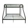 Pemberly Row Twin over Full Metal Bunk Bed with Side Ladders in Black