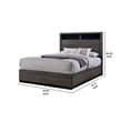 Pemberly Row Wooden California King Bed with Bookcase Headboard in Gray